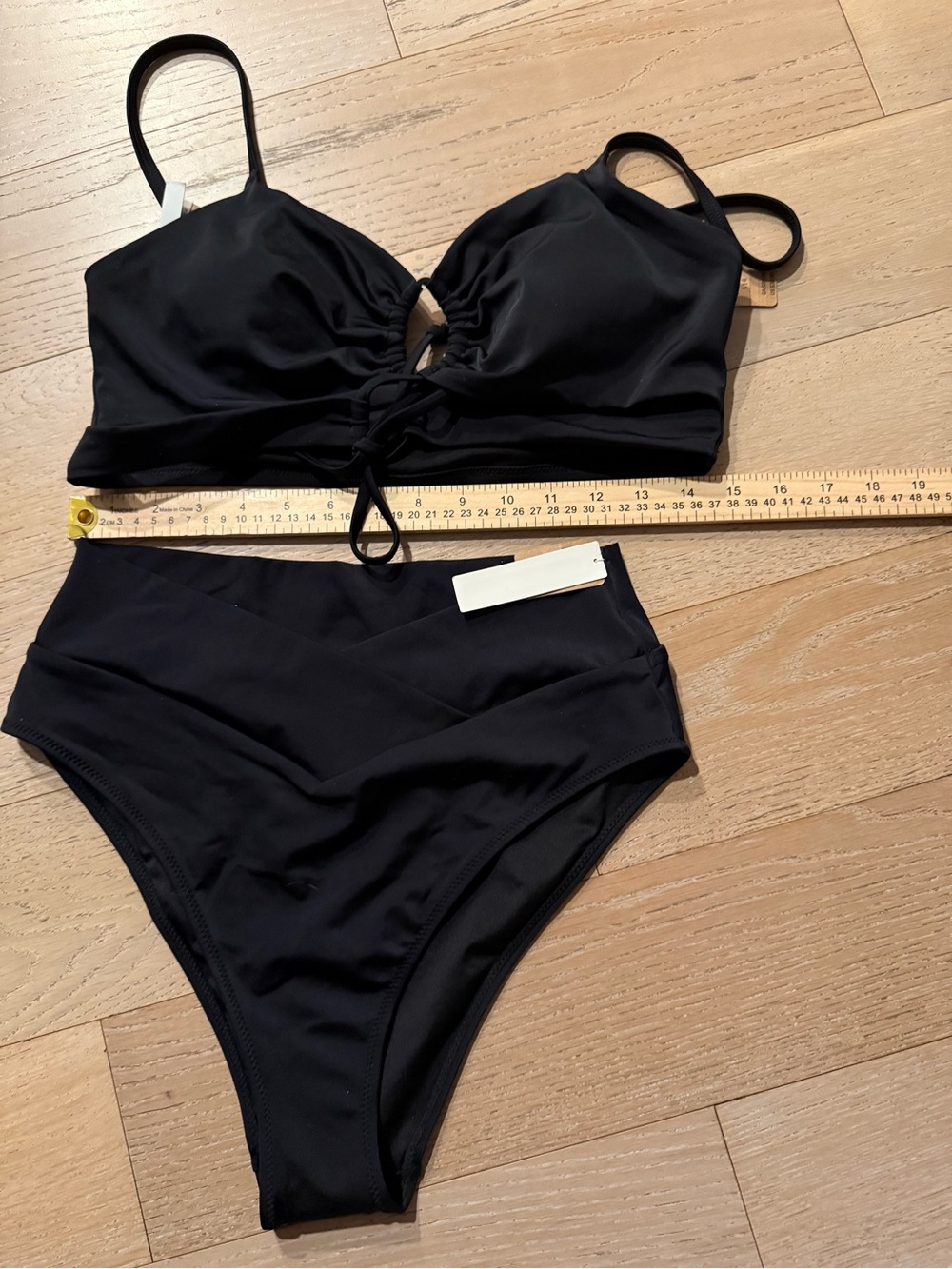 NWT VS Pink Bikini size large | black wrap bikini resort wear vacation - Picture 8 of 9